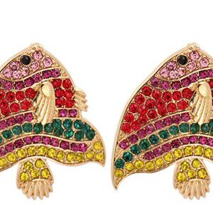 Bimini Beachwear Colorful CZ Fish Earrings – Fun, Bold & Whimsical Style!